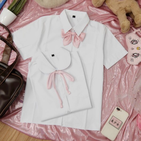 girl short sleeve doll collar uniform blouse - Image 5