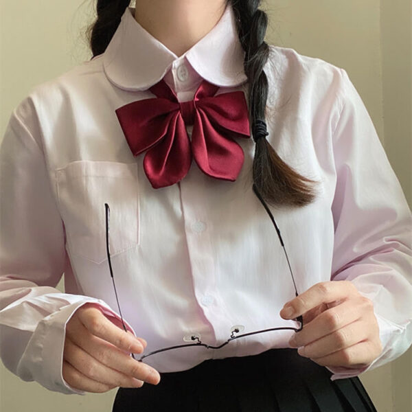 girl long sleeve doll collar uniform blouse - Image 5