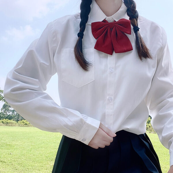 girl long sleeve doll collar uniform blouse - Image 4