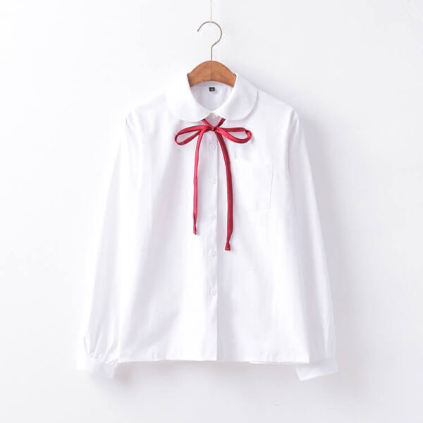 girl long sleeve doll collar uniform blouse - Image 3