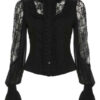 Fairy goth lace ruffled blouse