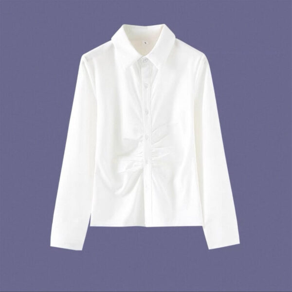 ruched slim-fit blouse shirt - Image 10