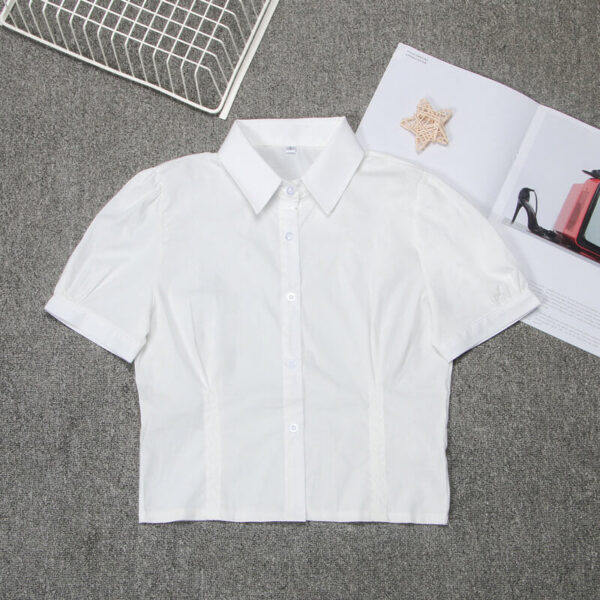 Puff sleeves crop top blouse - Image 5