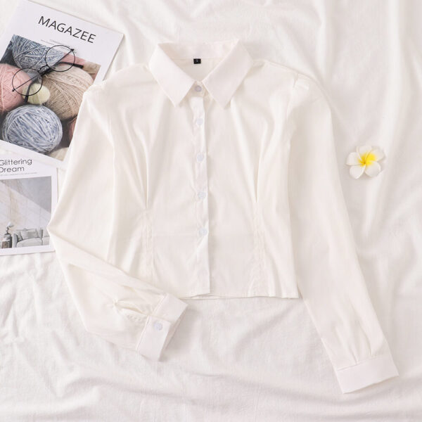 Puff sleeves crop top blouse - Image 7