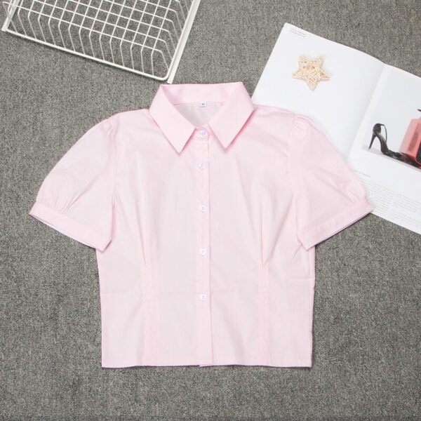 Puff sleeves crop top blouse - Image 4